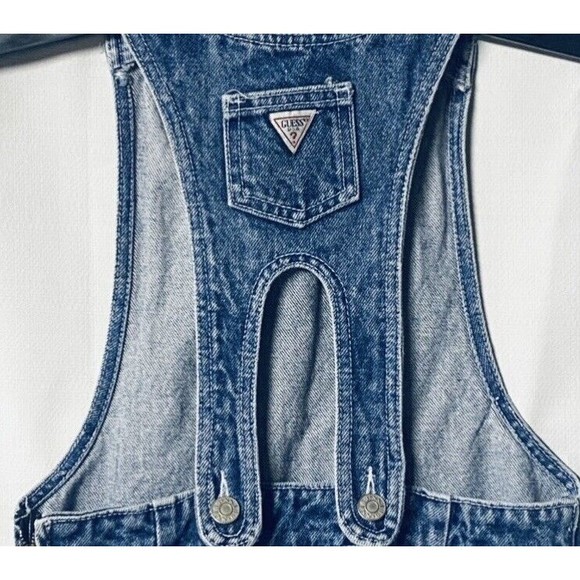 Vintage GUESS Denim Jumper Overall Dress Suspender Style Back Girl's Size 7 USA - Picture 9 of 9